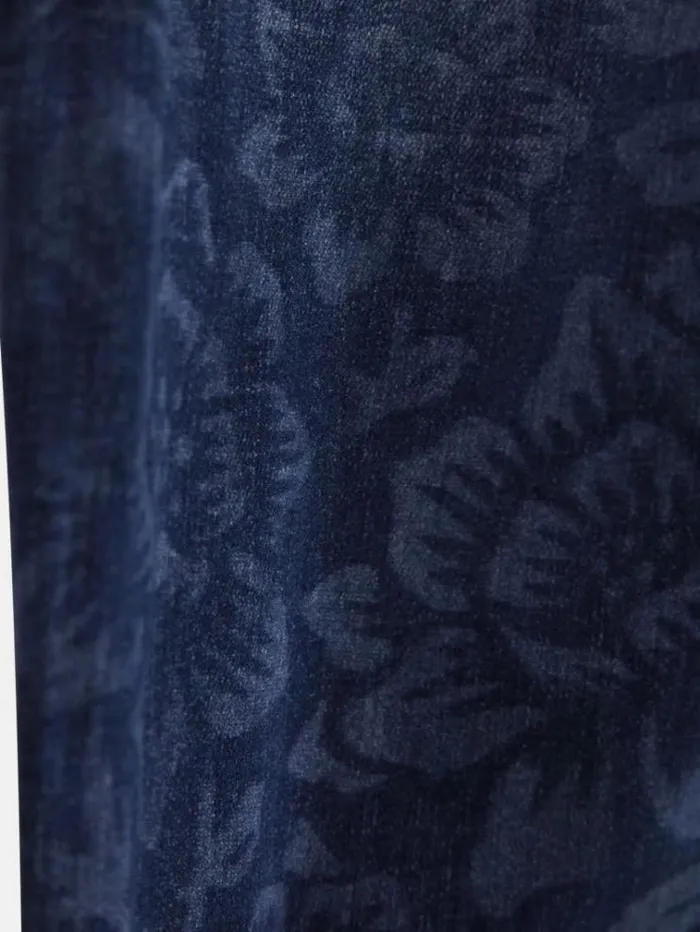 Kids All Over Print Flare Denim Pants Blue Guess Trousers And Skirts