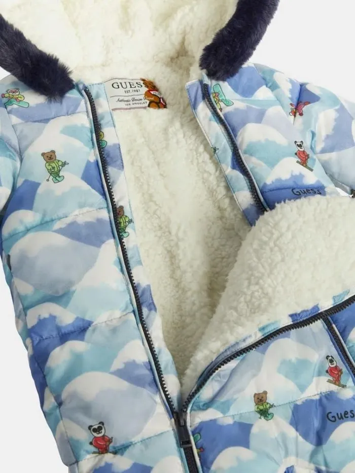 Kids All Over Print Overall Blue Multi Guess Onepiece Suits And Sets