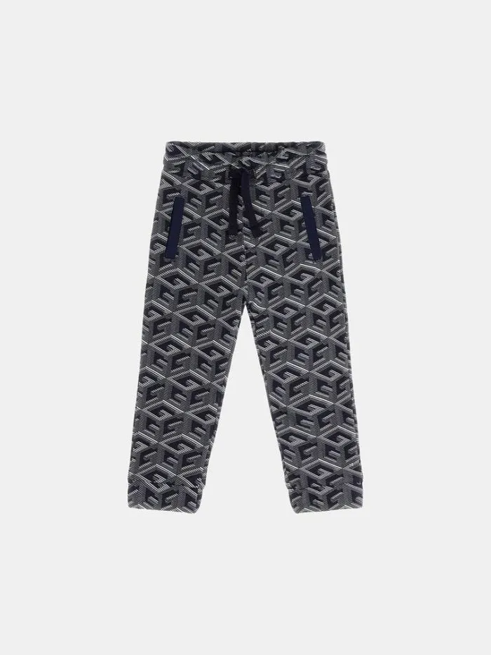 Kids All Over Print Pants Black Multi Guess Trousers