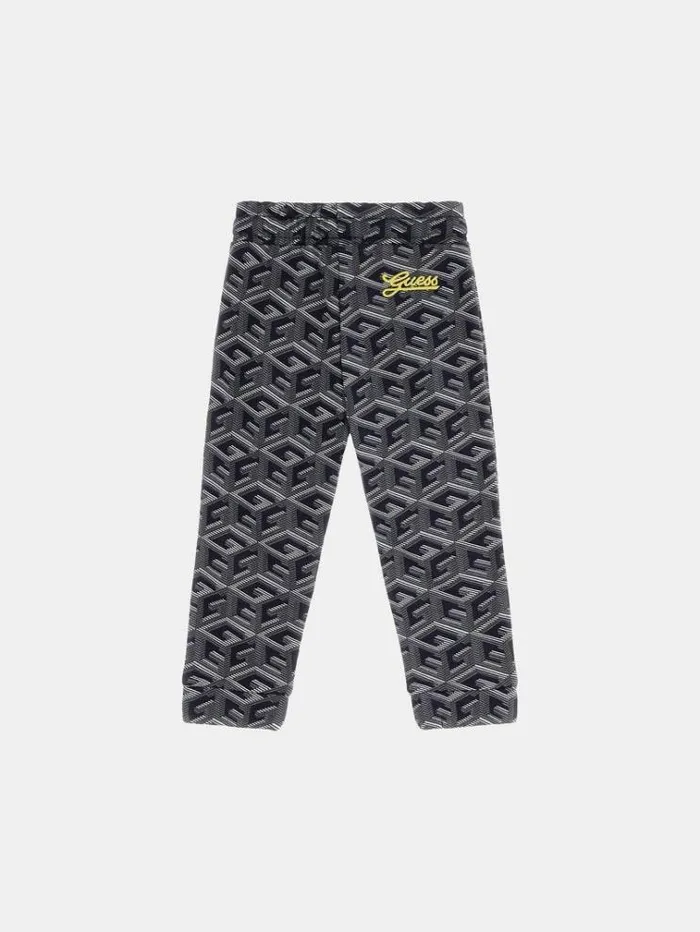 Kids All Over Print Pants Black Multi Guess Trousers