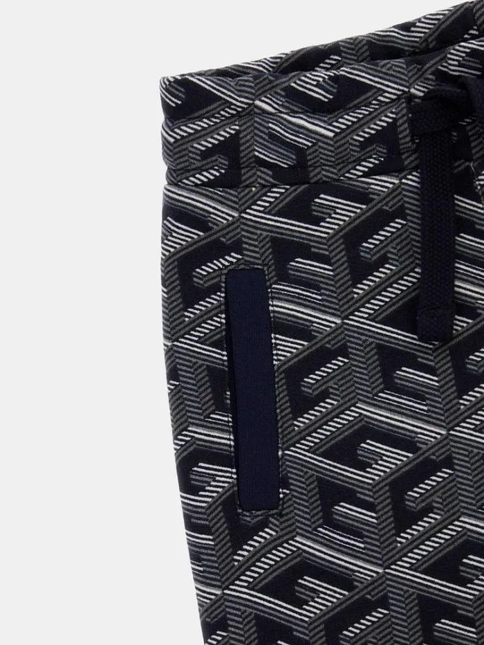 Kids All Over Print Pants Black Multi Guess Trousers