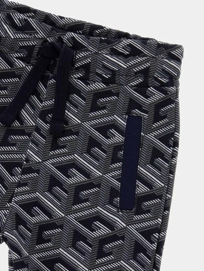 Kids All Over Print Pants Black Multi Guess Trousers