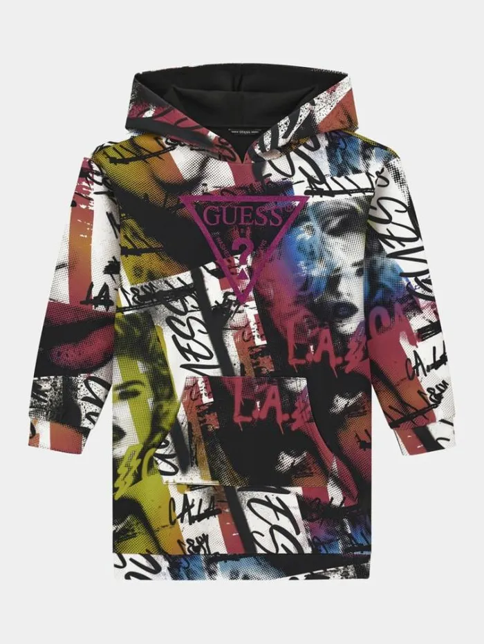 Kids All Over Print Scuba Dress Multicolor Pattern Guess Dresses