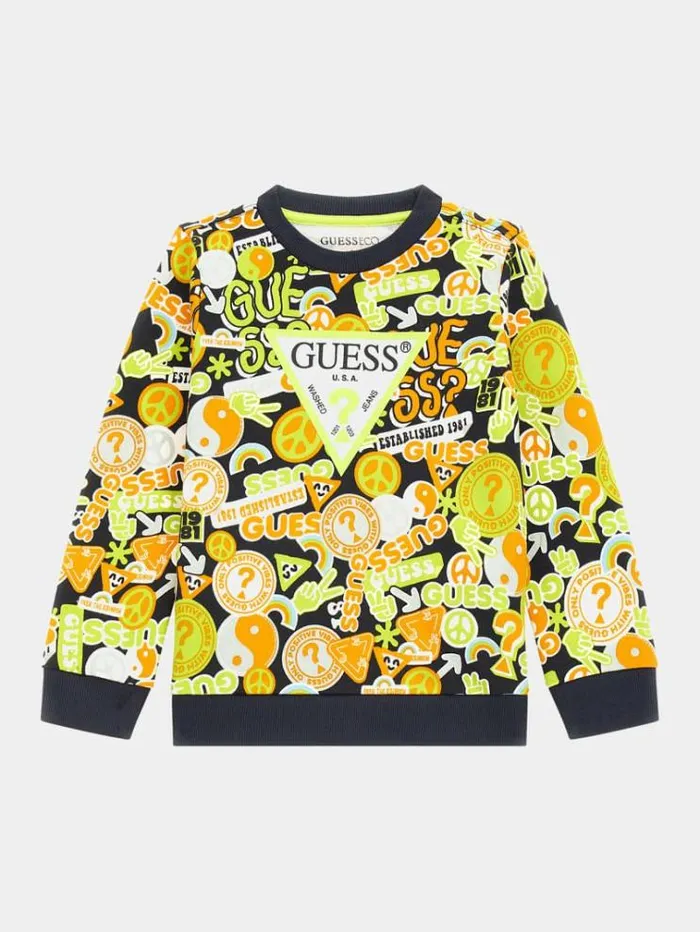 Kids All Over Print Sweatshirt Multicolor Pattern Guess Knitwear And Sweatshirts Kids All Over Print Sweatshirt Multicolor Pattern Guess Knitwear And Sweatshirts