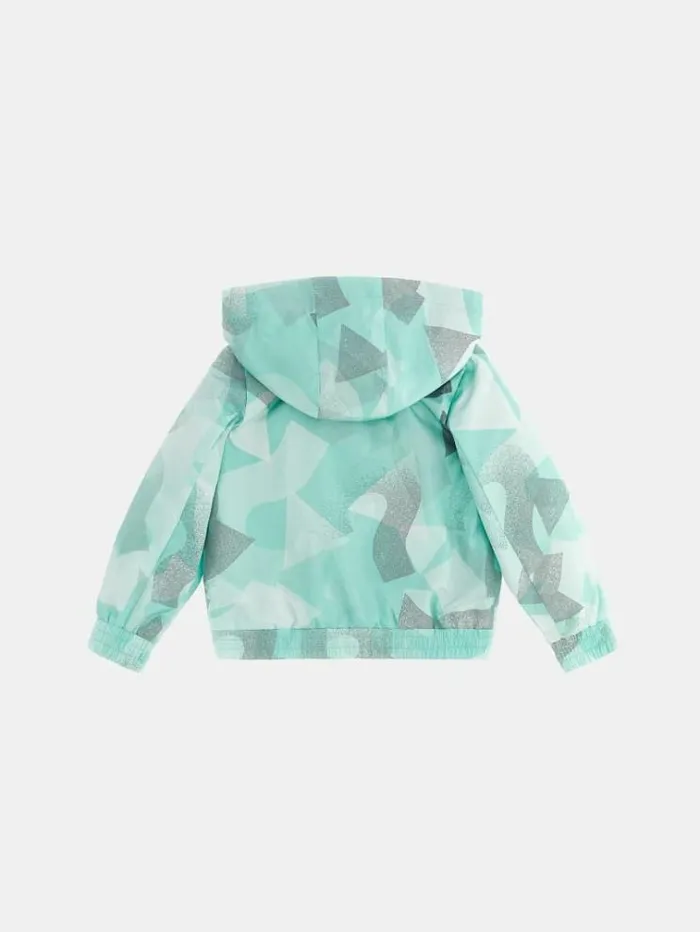 Kids All Over Print Windbreaker Shades Of Blue Guess Coats And Jackets