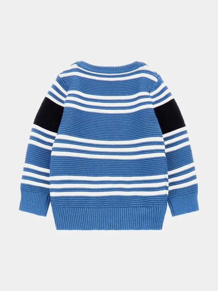 Kids All Over Striped Sweater Blue Multi Guess Knitwear And Sweatshirts