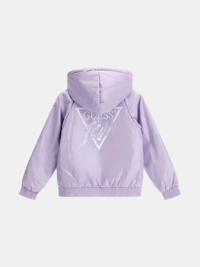 Kids Back Triangle Logo Print Jacket Multi Pink Guess Coats And Jackets