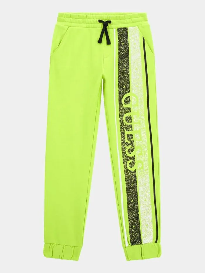 Kids Band Logo Pants Green Guess Trousers