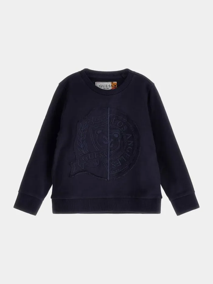 Kids Bear Patch Sweatshirt Blue Guess Knitwear And Sweatshirts