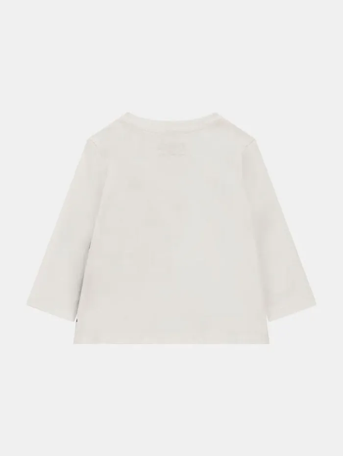 Kids Bear Print Tshirt White Guess Tops