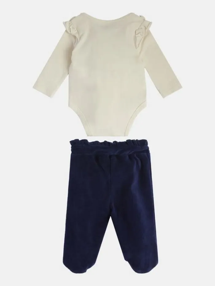 Kids Body And Chenille Pant Set Blue Guess Onepiece Suits And Sets