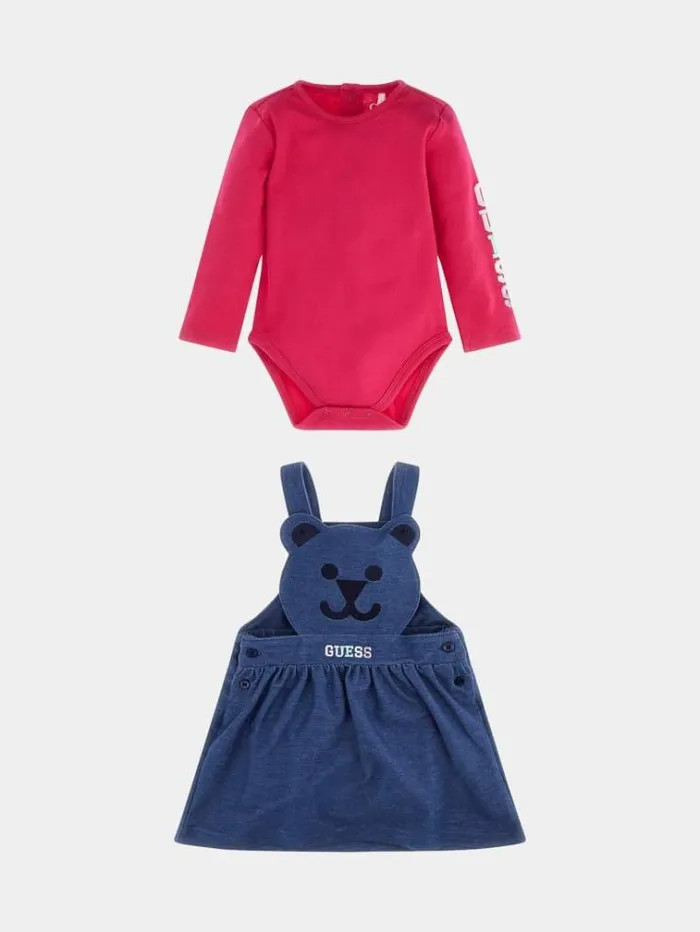 Kids Body And Overalls Set Fuchsia Guess Onepiece Suits And Sets