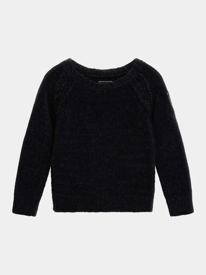 Kids Chenille Sweater Blue Guess Knitwear And Sweatshirts