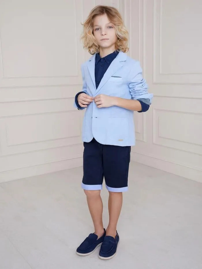 Kids Chino Pockets Short Blue Guess Trousers