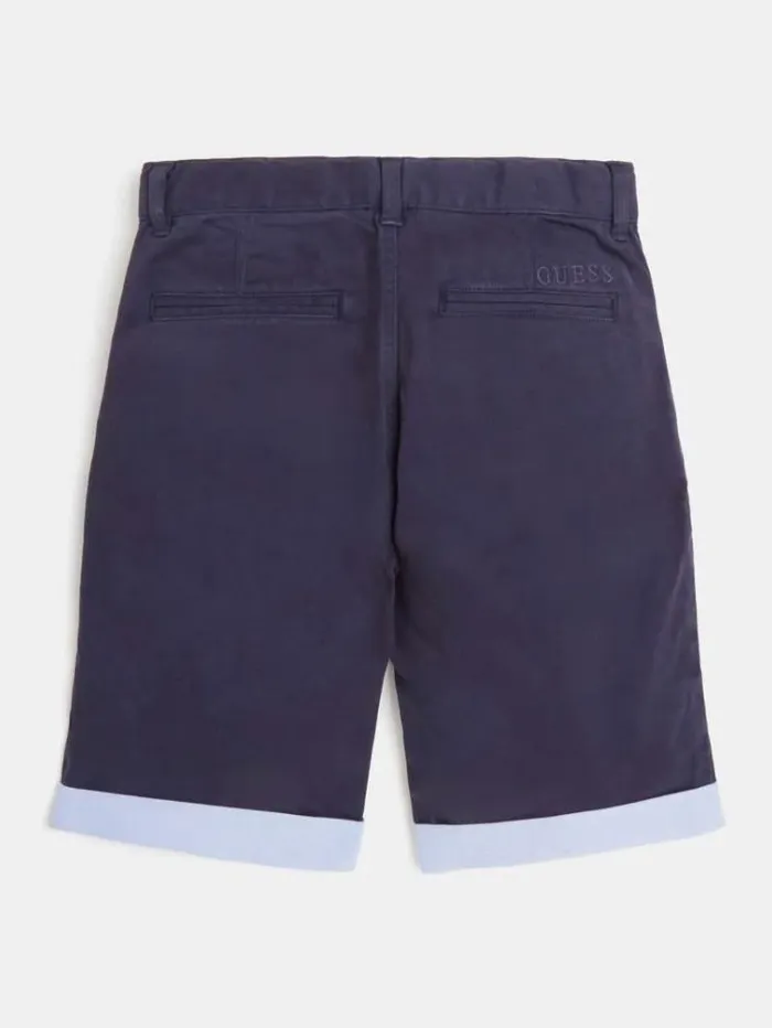 Kids Chino Pockets Short Blue Guess Trousers