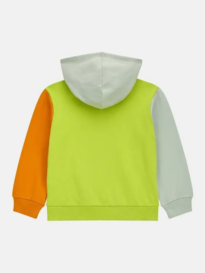 Kids Color Block Sweatshirt Green Multi Guess Knitwear And Sweatshirts