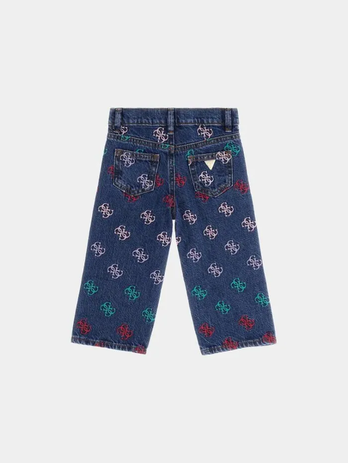 Kids Coulotte Denim Pants Blue Multi Guess Trousers And Skirts