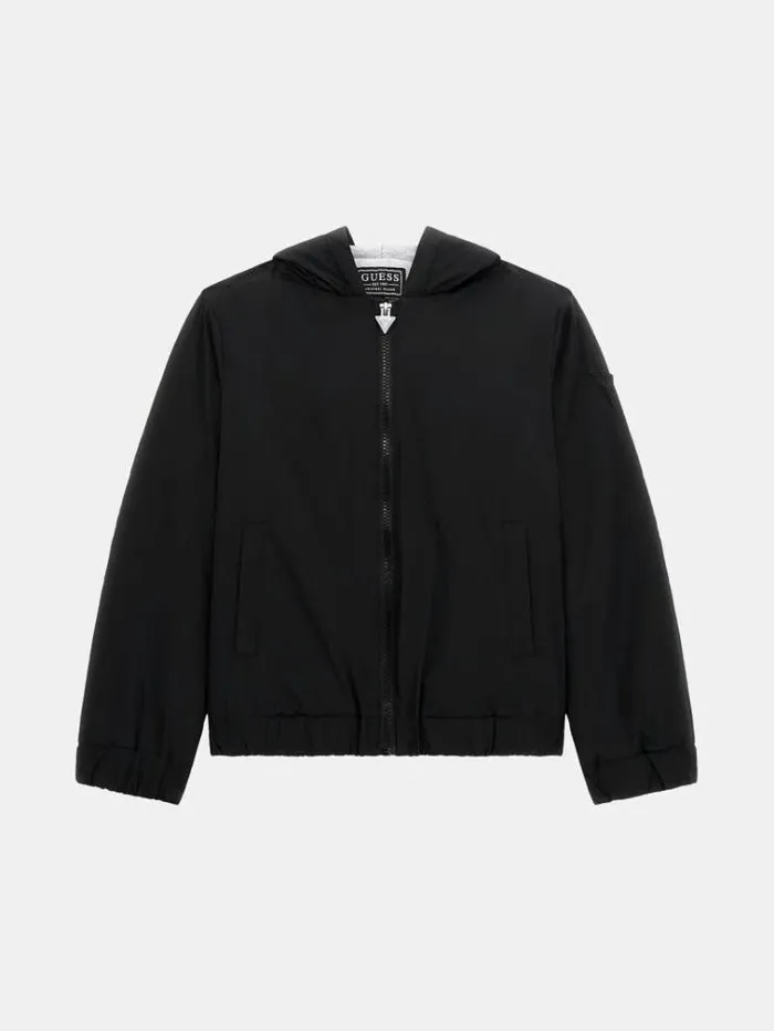 Kids Crinkle Jacket Black Guess Coats And Jackets