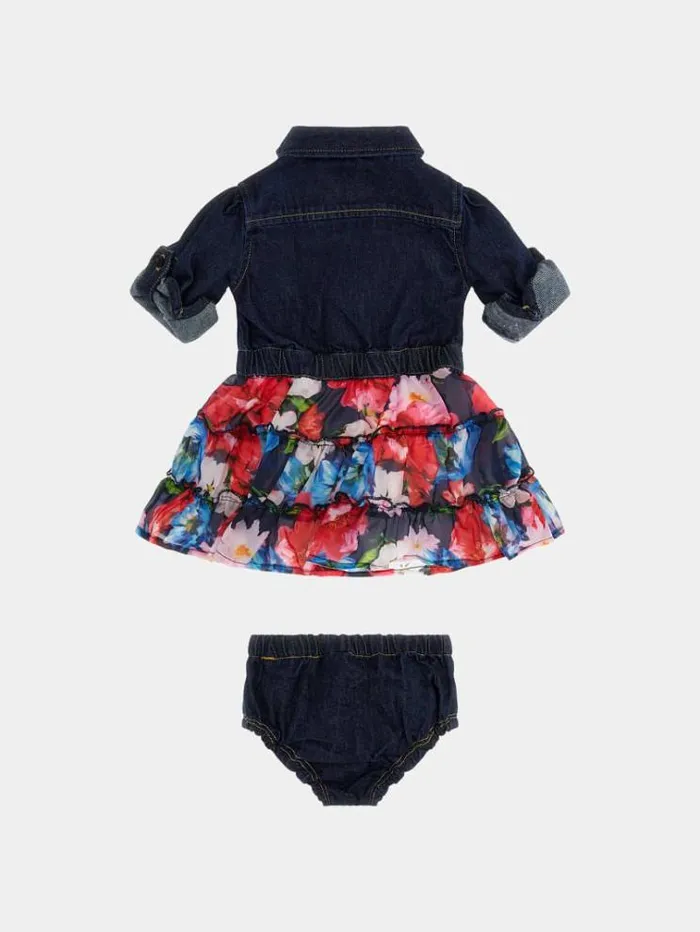 Kids Denim Dress And Panties Set Multicolor Pattern Guess Dresses