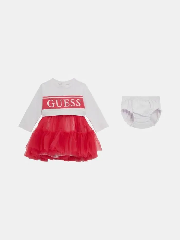 Kids Dress And Panties Set White Guess Dresses