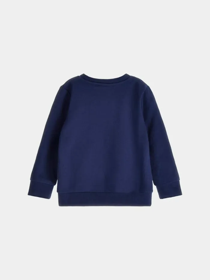 Kids Embroidery Sweatshirt Dark Blue Guess Knitwear And Sweatshirts