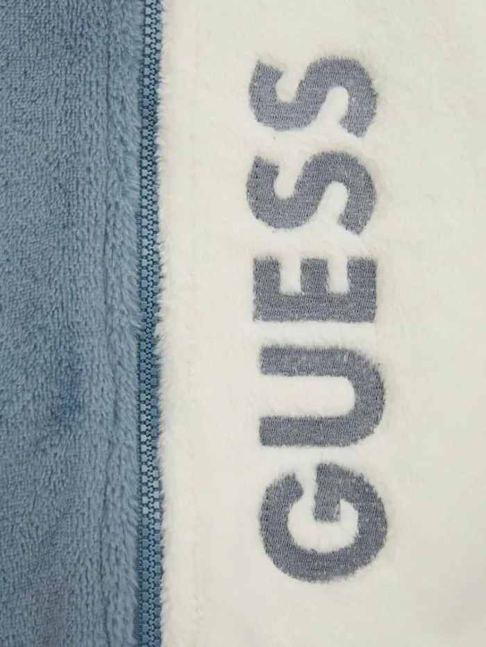 Kids Faux Fur Logo Embroidery Overall Light Blue Guess Onepiece Suits And Sets
