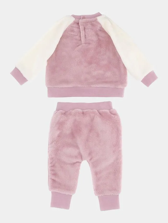 Kids Faux Fur Sweatshirt And Pants Set Pink Guess Onepiece Suits And Sets