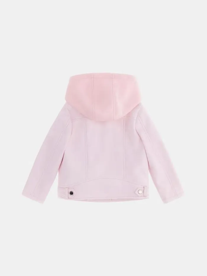 Kids Faux Leather Jacket Multi Pink Guess Coats And Jackets