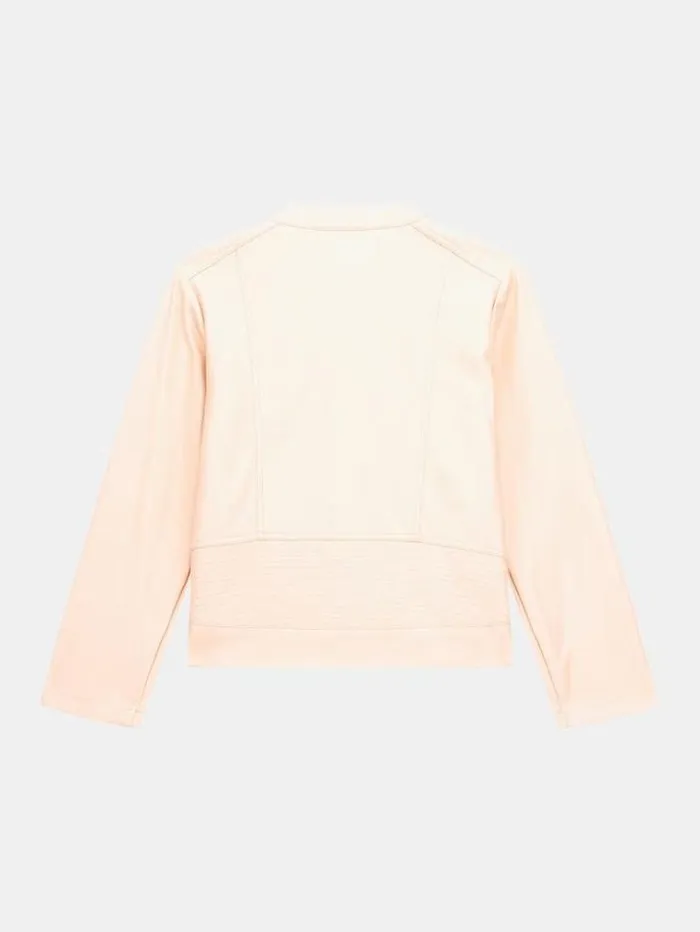Kids Faux Leather Jacket Pink Guess Coats And Jackets