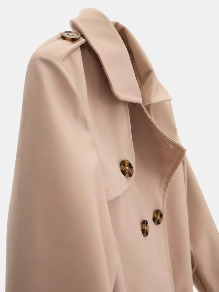 Kids Faux Leather Trench Caramel Guess Coats And Jackets
