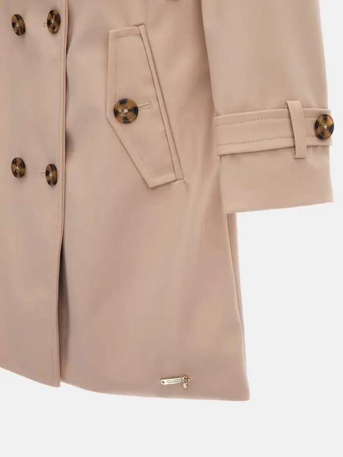 Kids Faux Leather Trench Caramel Guess Coats And Jackets