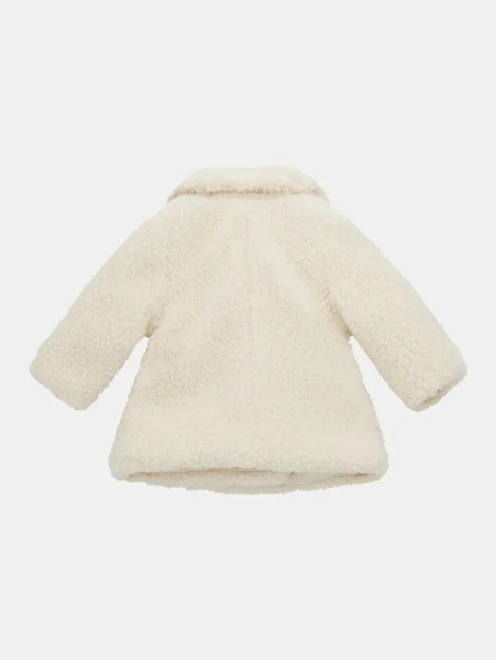Kids Faux Sherpa Coat Cream Guess Tops