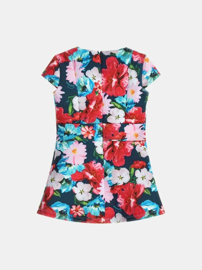 Kids Floral Scuba Dress Multicolor Pattern Guess Dresses