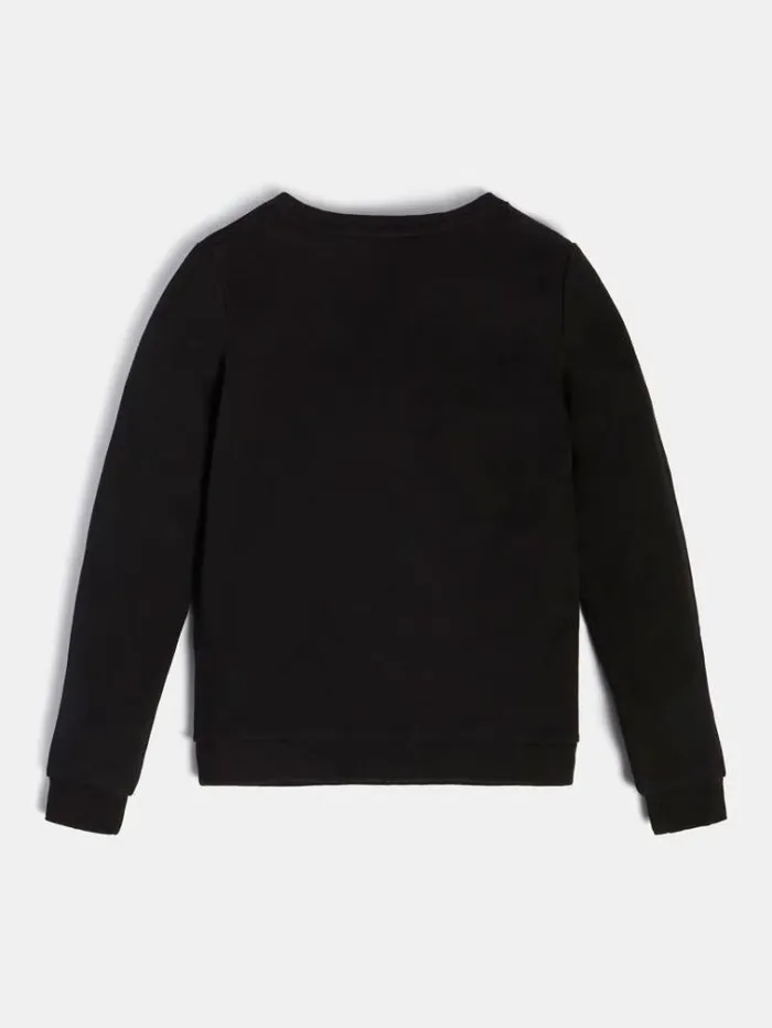 Kids Foil Triangle Logo Sweatshirt Black Guess Knitwear And Sweatshirts