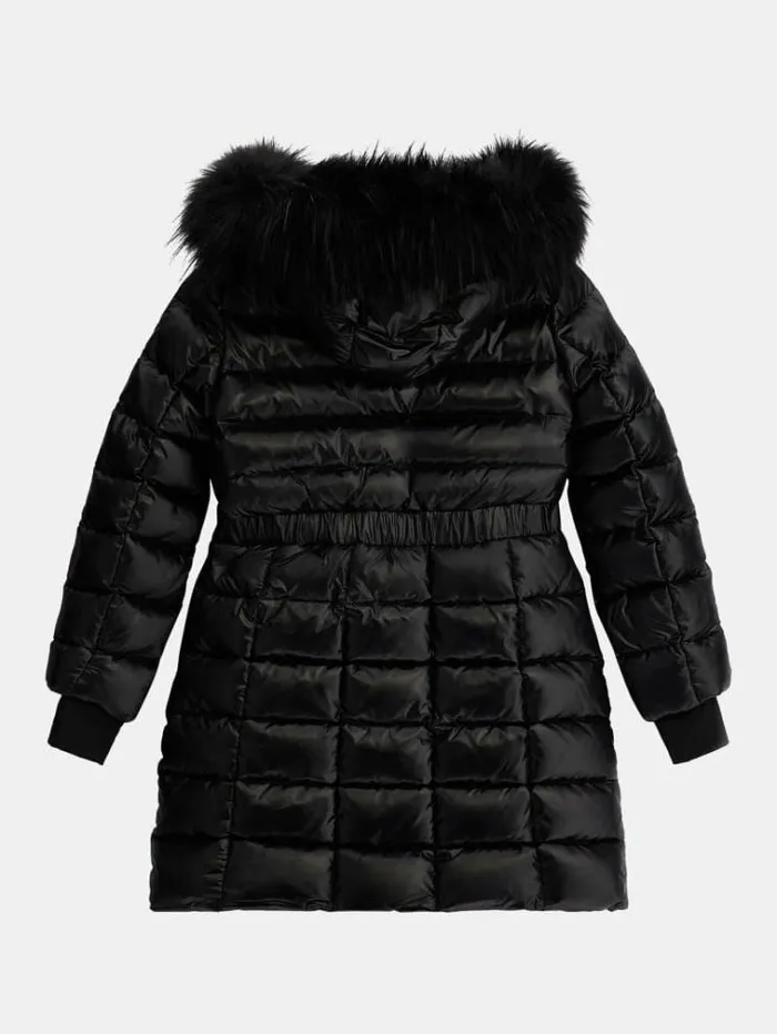 Kids Foiled Real Down Long Puffer Black Guess Coats And Jackets