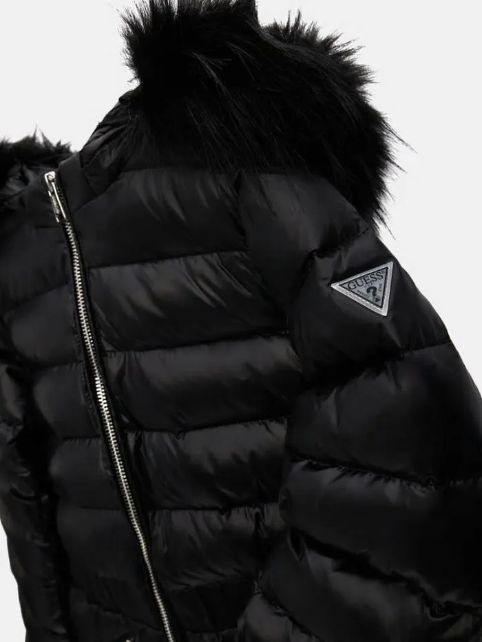 Kids Foiled Real Down Long Puffer Black Guess Coats And Jackets