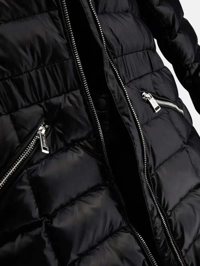 Kids Foiled Real Down Long Puffer Black Guess Coats And Jackets