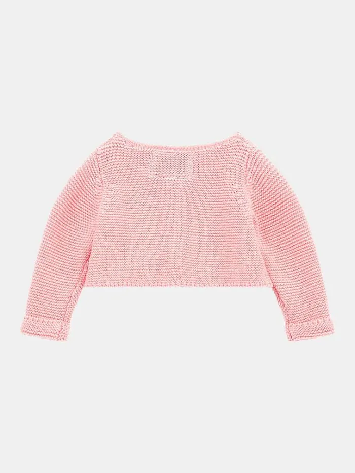 Kids Front Embroidery Cardigan Pink Guess Tops