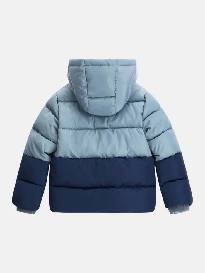 Kids Front Logo Band Puffer Blue Multi Guess Coats And Jackets
