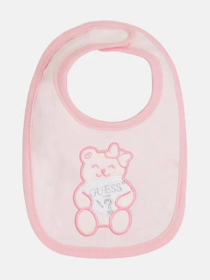 Kids Front Logo Bib Pink Guess Accessories
