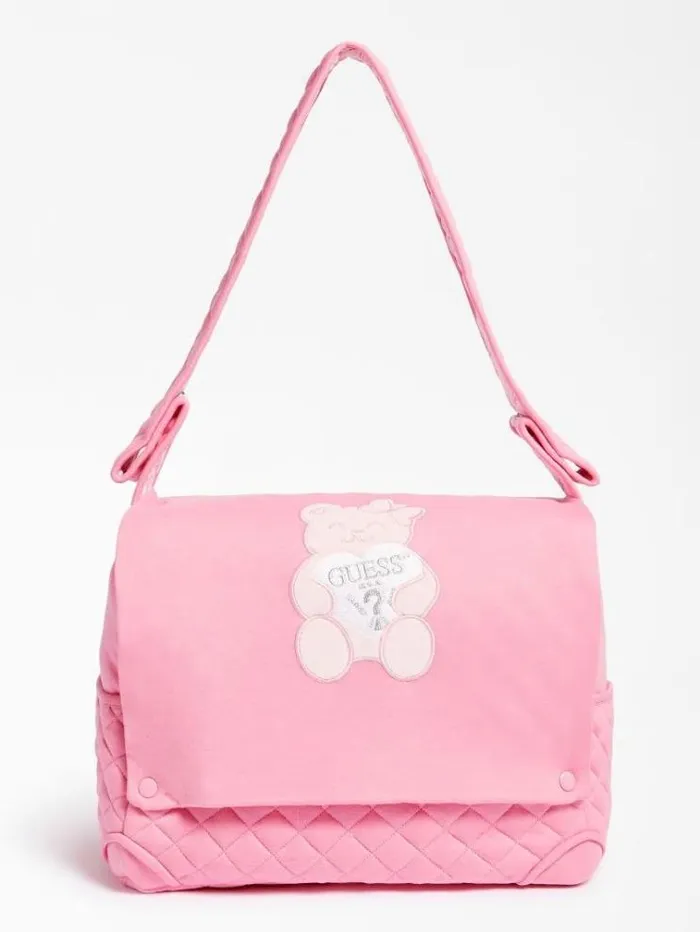 Kids Front Logo Changing Bag Pink Guess Accessories