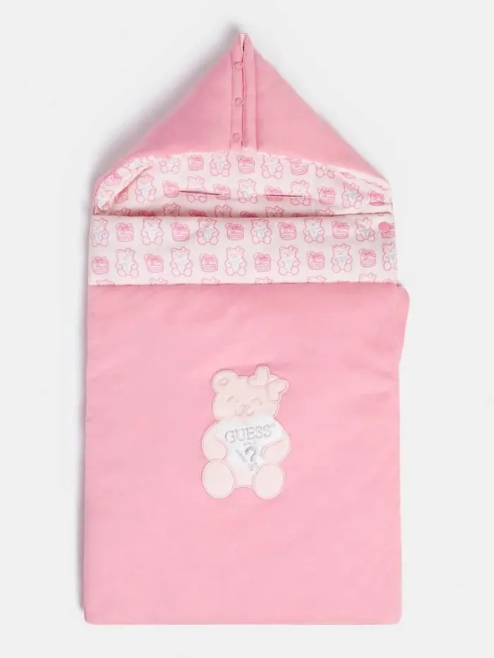 Kids Front Logo Footmuff Pink Guess Accessories