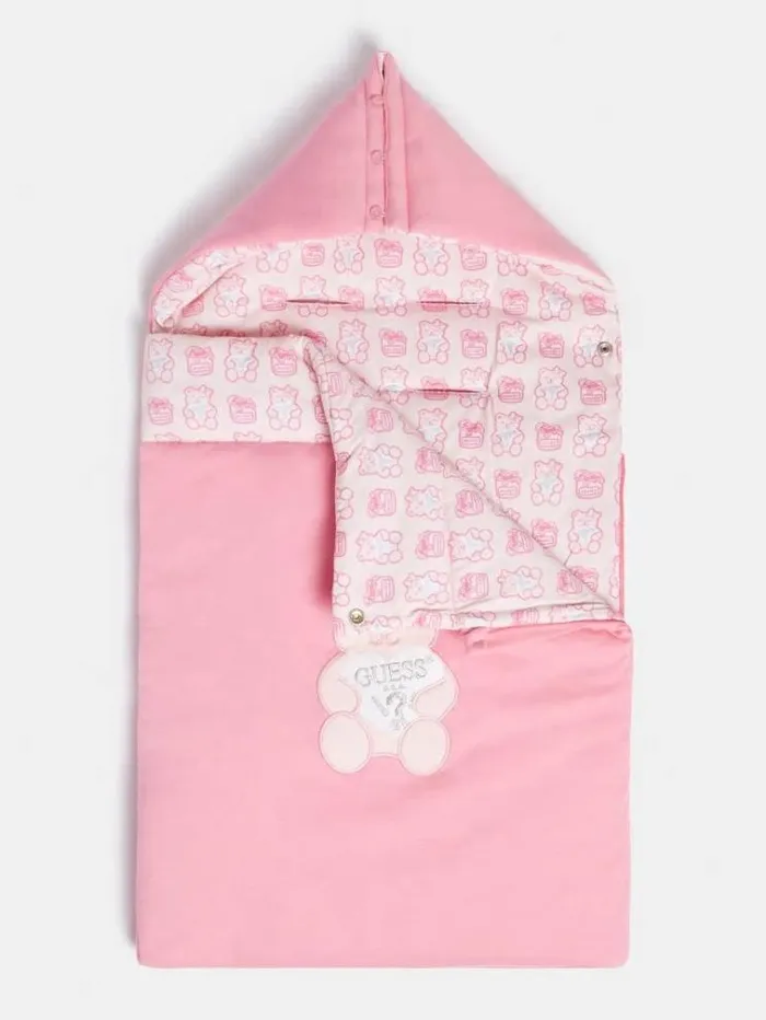 Kids Front Logo Footmuff Pink Guess Accessories