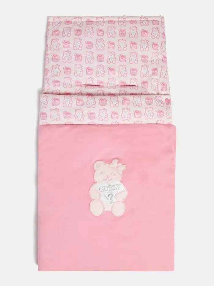 Kids Front Logo Footmuff Pink Guess Accessories