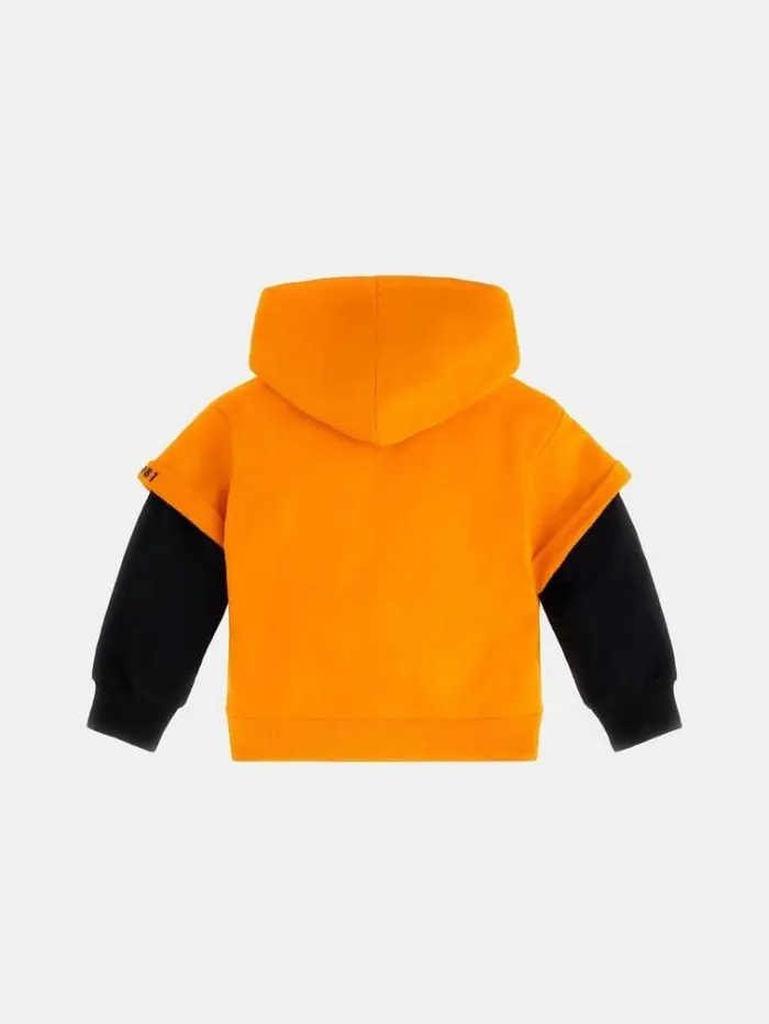 Kids Front Logo Patch Sweatshirt Orange Guess Knitwear And Sweatshirts