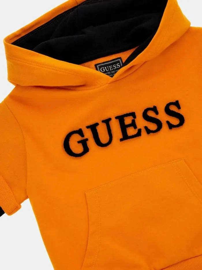Kids Front Logo Patch Sweatshirt Orange Guess Knitwear And Sweatshirts