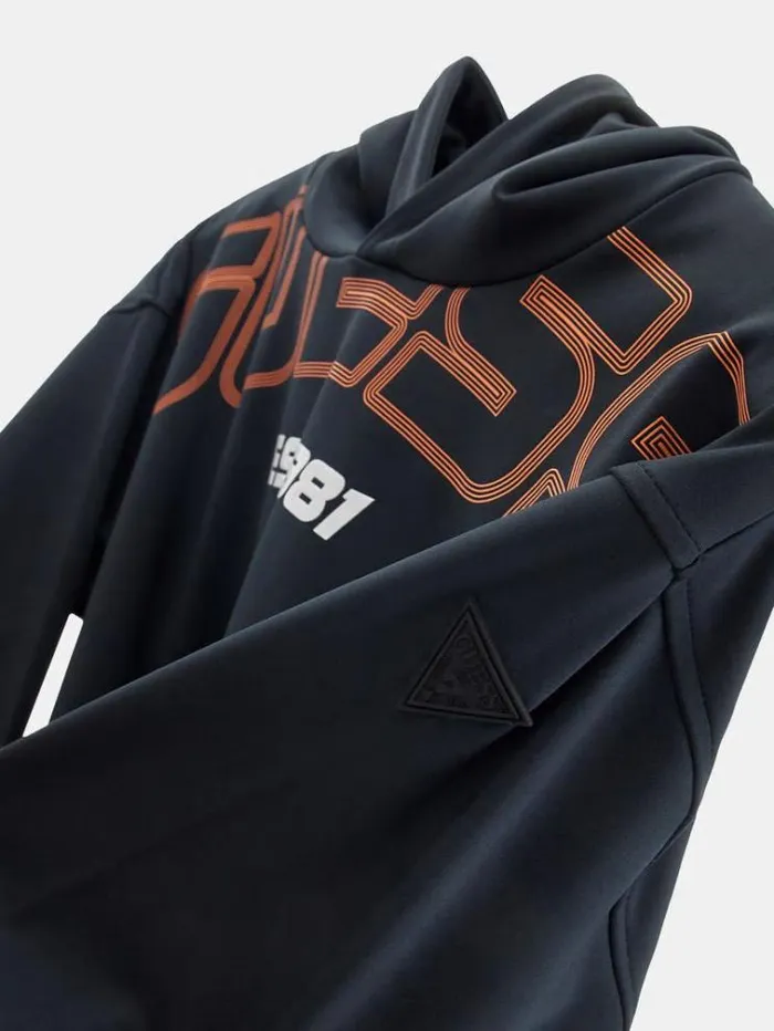 Kids Front Logo Scuba Sweatshirt Black Guess Knitwear And Sweatshirts