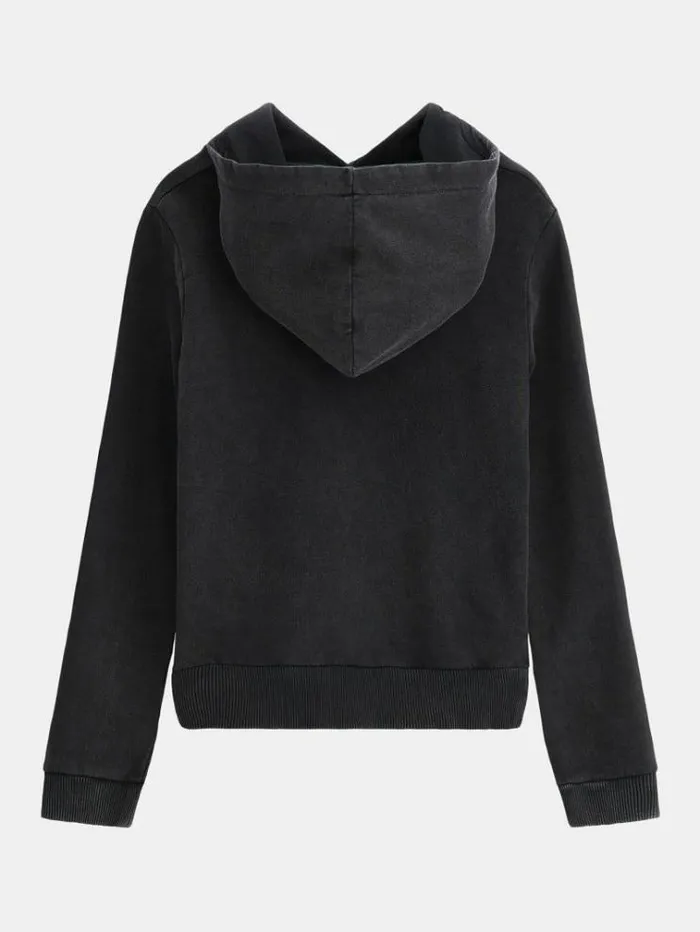 Kids Front Logo Sweatshirt Black Guess Knitwear And Sweatshirts