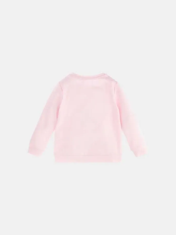 Kids Front Logo Sweatshirt Pink Guess Tops
