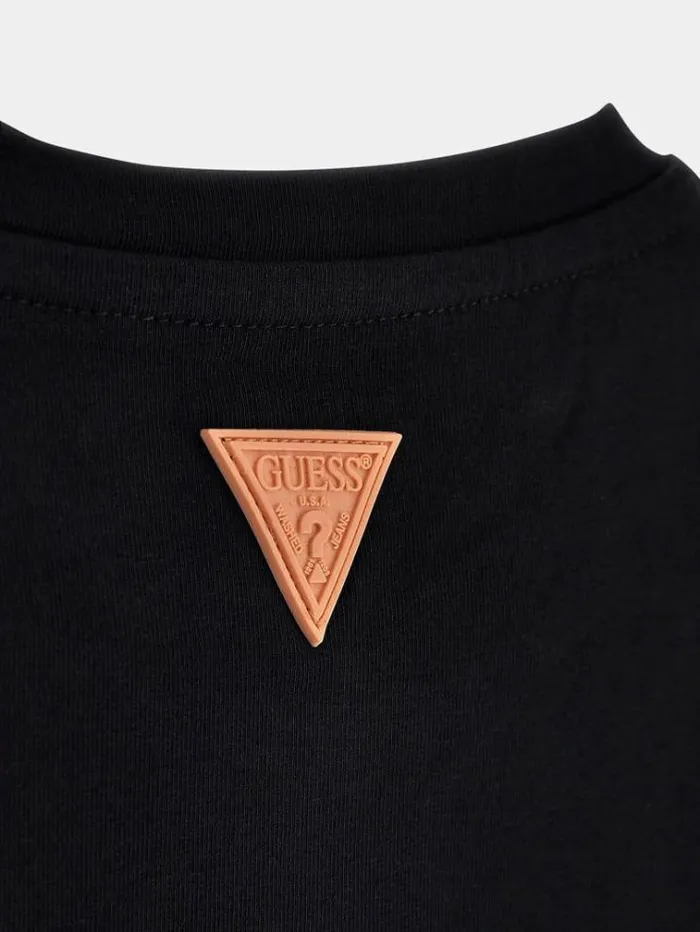 Kids Front Logo Tshirt Black Guess Tops And Tshirts